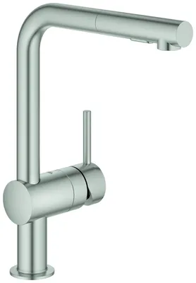 Produktbild von GROHE 30274DC0, Ziehen, Edelstahl, Metall, Hebelgriffe, Einzelbild, 3/8"