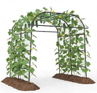 Zdjęcie produktu dla Klatka do pnączy COSTWAY, podpórka ogrodowa z siatką, wysokość 230 cm, regulowana szerokość 190–245 cm, wykonana z metalu pokrytego PE, kolor czarny