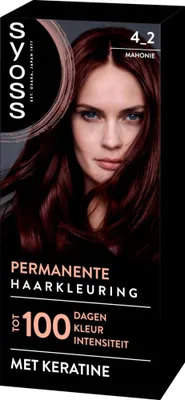 Produktbild von SYOSS – Coloration 4-2 Mahagoni – Haarfärbemittel – Grauabdeckung – Reduziert Haarbruch - 1 Stück