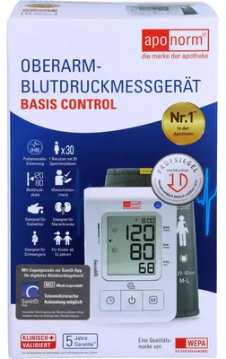 Zdjęcie produktu dla ciśnieniomierz naramienny aponorm Basis Control, 1 szt