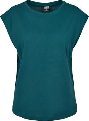 Produktbild von Urban Classics Ladies - Basic Shaped Top Shirt teal - XXL