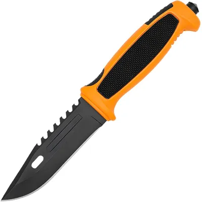 Obrázok produktu pre Outdoorový nôž ZR-41054 - Čierna/Oranžová - Ideálny na turistiku a kempovanie KP41054, Obrázok generovaný UI
