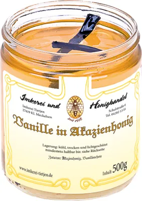 Produktbild von Vanille in Akazienhonig 500g | mit Bourbon Vanille aus Madagaskar