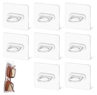 Produktbild von 8-teiliges Brillenaufbewahrungsset, Wandbrillenhalter, Acryl-Brillenständer, hängender Sonnenbrillenhalter, Brillenorganizer