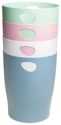 Productafbeelding van Exacompta 8 stuks papierbakken Ecobin Autentik, diverse kleuren, artikelnummer 453303D