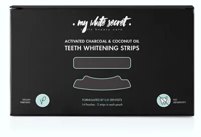Obrázek produktu pro Bělicí pásky na zuby s aktivním uhlím Whitening Strips 14 ks