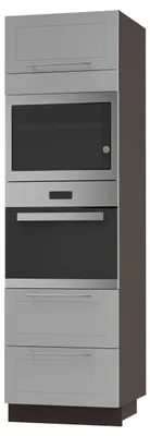 Productafbeelding van Ovenombouwkast BARI, 60x207 cm, geverfd. Uitvoering naar keuze. BA-D14/RU/2 - 284, RAL 7040, mat, fenstergrau (raamgrijs), lava