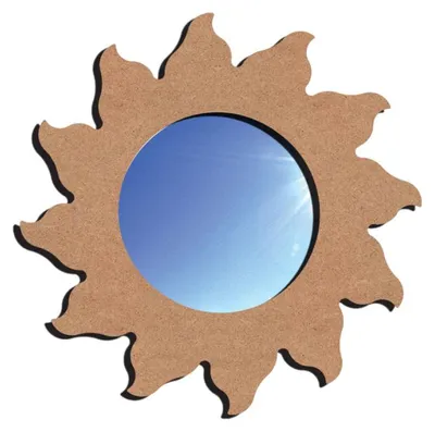 Produktbild von Gomille MDF-Sonnenspiegel Bastelspiegel 12 Strahlen 38 cm Dekoration