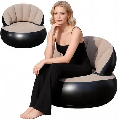 Produktbild von Aufblasbares Sofa 2-in-1, grau, wasserdicht, mit Pumpe, für Camping