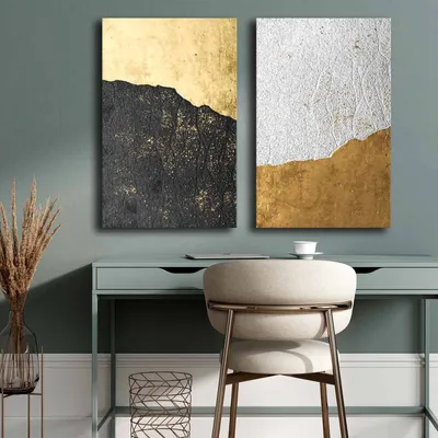 Immagine prodotto di Wallity, 2P4570GSC-009, Quadro decorativo su tela (2 pezzi), Multicolore, 100% TELA, 95 x 70 cm