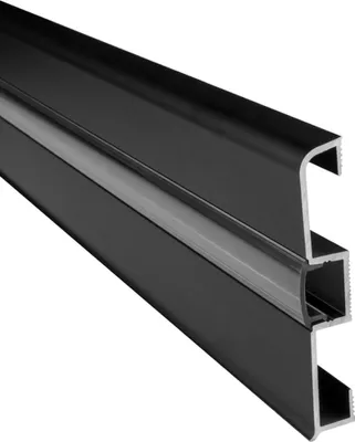 Produktbild von C02 LED Aluprofil Schwarz Sockelleiste 2m klar