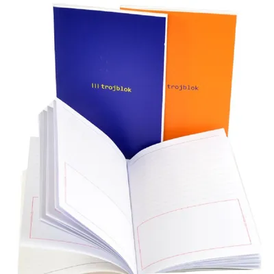 Produktbild von Notizbuch A5, 72 Blatt, 3 Papiersorten, - TROJBLOK