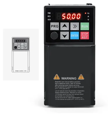 Image de convertisseur de fréquence 1,5 kW 380V triphasé - Variable Frequency Drive avec protection IP20 et régulateur de vitesse rapide