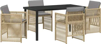 Obrázok produktu pre Záhradný jedálenský set 5 pcs Béžová