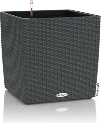 Zdjęcie produktu dla Donica LECHUZA Cube Cottage 50, 50 x 50 x 50 cm, Zestaw Komplety, Granit, 61 L