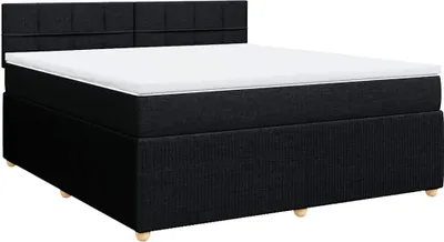 Produktbild von vidaXL Boxspringbett mit Matratze Schwarz 180x200 cm Stoff