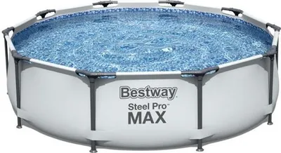 Produktbild von Aufstellpool Bestway Steel Pro Max, 305 x 76 cm, Rund, Frame Pool, Inklusive Reparaturflicken