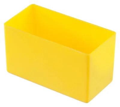 Produktbild von hünersdorff 624200, Aufbewahrungsbox, Gelb, Rechteckig, Polystyrol (PS), Einfarbig, 54 mm