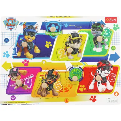 Zdjęcie produktu dla Trefl Zabawka Drewniana Puzzle Medium Psi Patrol 61630
