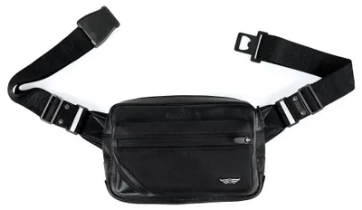 Imagen del producto de Bolso de cadera de cuero de plena flor y nylon para motociclistas