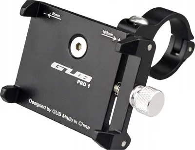 Produktbild von Robuste Handyhalterung GUB PRO1 für Xiaomi M365 / M365 PRO / PRO 2 / 1S / Essential / Mi 3 / Ninebot MAX G30 / Motus Scooty 10 Roller - Farbe Schwarz
