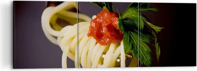 Produktbild von Bild auf Leinwand - Leinwandbild - Italien pasta spaghetti - 120x40cm - Wand Bild - Wanddeko - Leinwanddruck - Bilder - Kunstdruck - Wanddekoration - Leinwand bilder - Wandkunst - CA120x40-1307