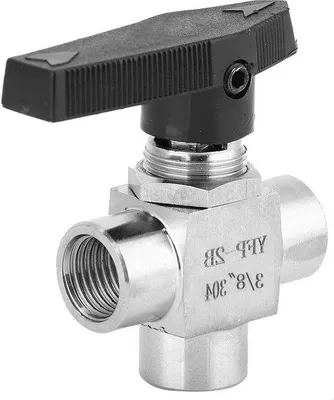 Image de Robinet à boisseau sphérique à 3 voies en acier inoxydable pour conduite d'eau,rotative, filetage intérieur BSPP