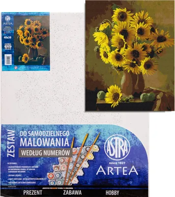 Image de Peinture par numéros 40x50cm Tournesols Astra