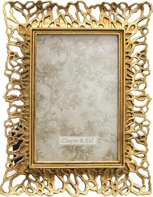Obrázek produktu pro Rám na obraz Clayre & Eef 10x15 cm Zlatý barevný polyresin