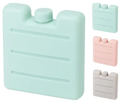 Produktbild von Kühlakkus 3er-Set, 100 ml, grau, mintgrün, rosa, 7,5 x 7,2 x 1,7 cm