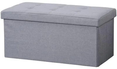 Sitzbank aus Polyester, B 76 x T 38 x H 38 cm, grau