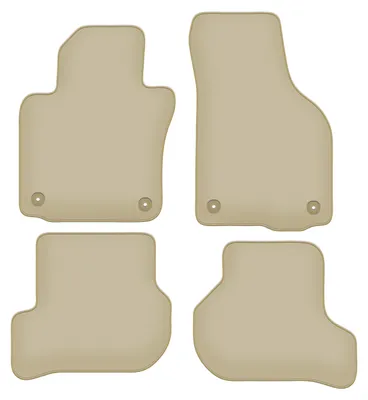 Immagine prodotto di Tappetini in velluto PREMIUM beige compatibili con Skoda Octavia II (2004-2013, station wagon, liftback) – con fissaggi – su misura