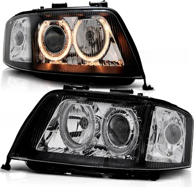 Produktbild von Scheinwerfer Angel Eyes passend für Audi A6 C5 4B Bj. 97-01 Schwarz