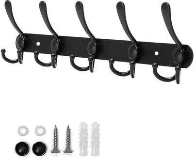 Produktbild von Famanu Wandhakenregal 5 Haken - Robuste Kleiderhaken für die Wandmontage