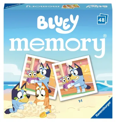 Produktbild von Ravensburger Bluey Mini Memory - Matching Picture Snap Pairs Game for Kids Age 3 Years and Up