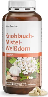 Produktbild von Sanct Bernhard Knoblauch-Mistel-Weißdorn – 480 Kapseln