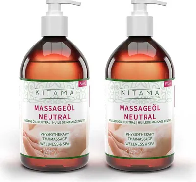 Produktbild von Kitama Massageöl Neutral (ohne Duft) 1-Liter für Physiotherapie Thai-Massage