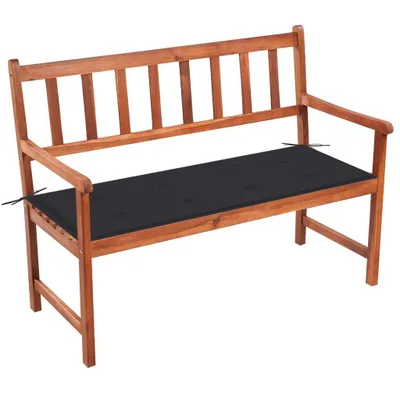 Obrázek produktu pro Zahradní lavice s poduškou 120 cm masivní akáciové dřevo