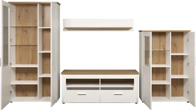 Produktbild von trendteam Wohnen Wohnwand Shade Andersen Pine weiß 368 x 194 x 45 cm