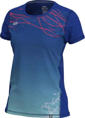 Immagine prodotto di Maglietta da corsa 42k Pangea a maniche corte, blu, taglia L, donna