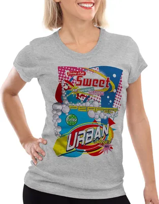 Produktbild von style3 Urban Art Damen T-Shirt, Farbe:Grau meliert, Größe:XS