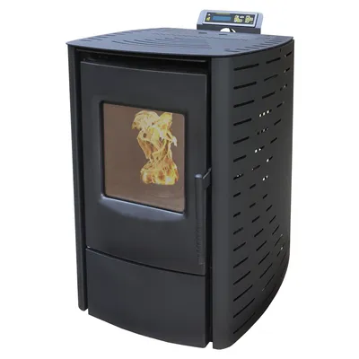 Immagine prodotto di NEMAXX® Stufa a pellet P6 6 kW,A+,120 m³,pulizia automatica,ECO,programma settimanale,telecomando,WiFi Ready,protezione surriscaldamento,Nero