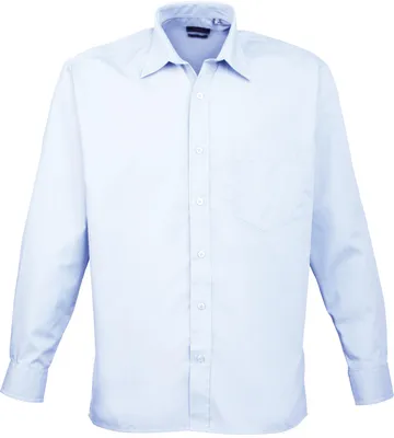Immagine prodotto di Premier Workwear , Camicia da uomo in popeline a maniche lunghe , Blu chiaro , 39,5 (15H)