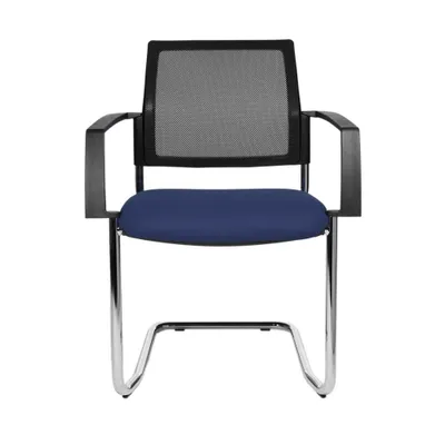 Produktbild von 2 Topstar Besucherstühle BtoB 20 BB490A G260 blau, schwarz Stoff