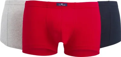 Produktbild von TOM TAILOR Herren Hip Pants, Baumwolle, Elasthan, Single Jersey, grau, uni, 3er Pack Größe: S