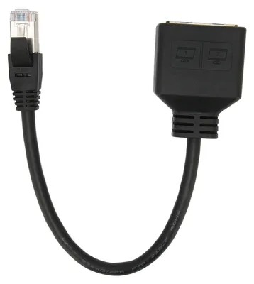 Image de Câble d'extension pour adaptateur Ethernet RJ45, 1 vers 2 ports : adaptateur répartiteur offrant une excellente qualité de transmission pour réseaux CAT7