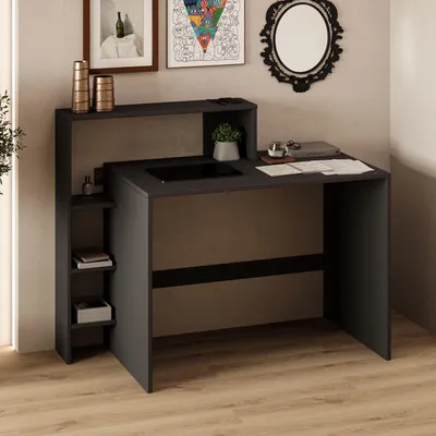 Produktbild von Skye Decor, Hochwertiger Schreibtisch Anthrazit, 121,8 cm, 100% Melamin | 1001