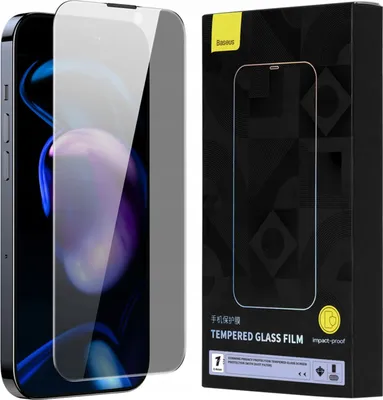 Produktbild von Baseus gehärtetes Glas mit Anti-Spion-Filter für Vollbildschirm für Iphone 14 Pro