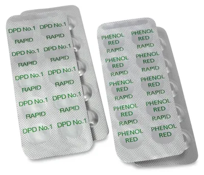 Produktbild von 200 Tabletten Vorratspack für Pooltester Chlor/pH (20 Streifen)