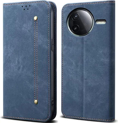 Produktbild von Hülle für Xiaomi Poco F7 Pro/Redmi K80 Leder Brieftasche Flip Bookstyle Schutzhülle mit Standfunktion Blau